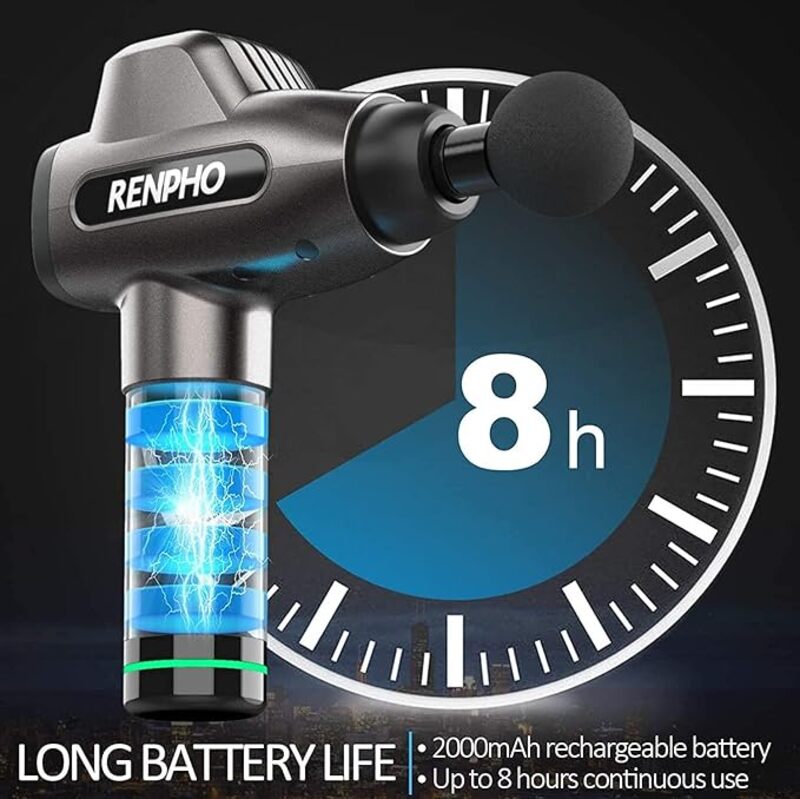 RENPHO Massage Gun Deep Tissue Muscle MassagerPowerful Percussion Massager Handheld with Portable Case for Home Gym Workouts Equipment